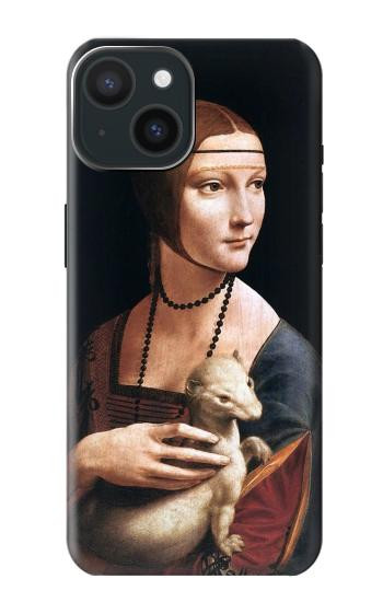 S3471 Lady hermine Leonardo da Vinci Etui Coque Housse pour iPhone 15